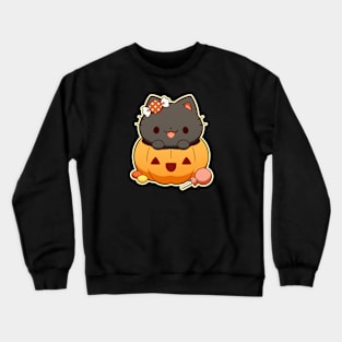 Little Pumpkin Kitty | Halloween Crewneck Sweatshirt